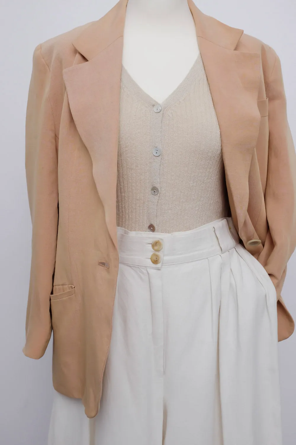 0015_LINEN PASTEL BLAZER