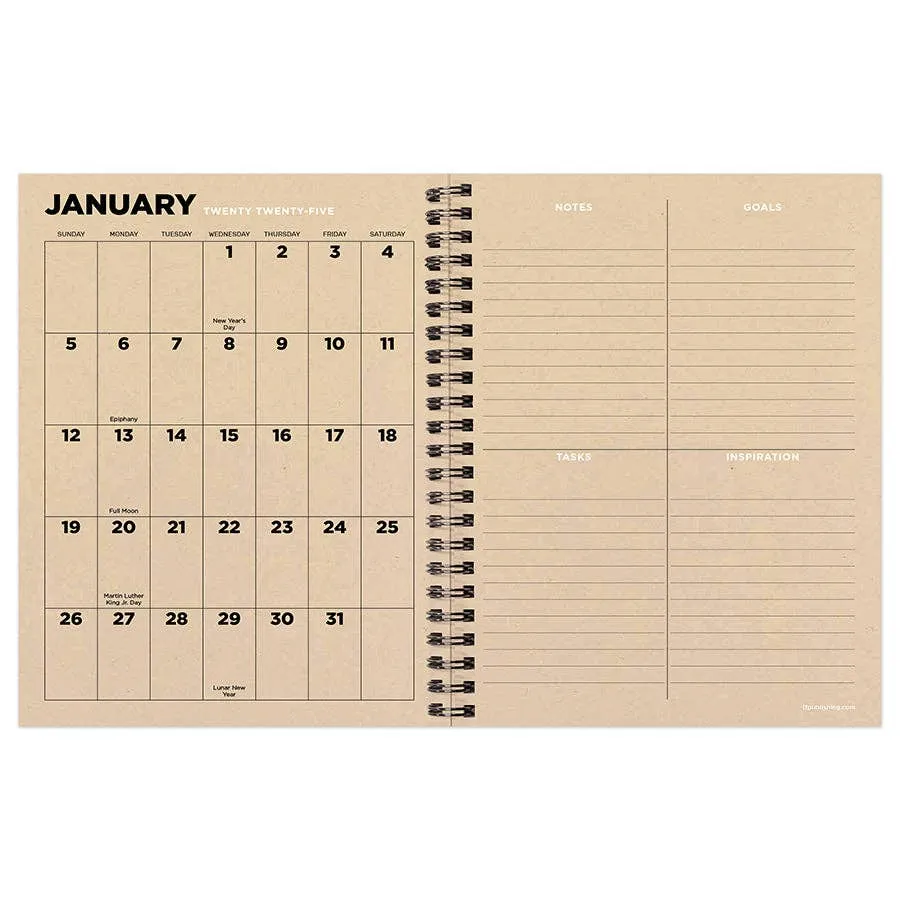 2025 Element Layers Medium Weekly Monthly Planner