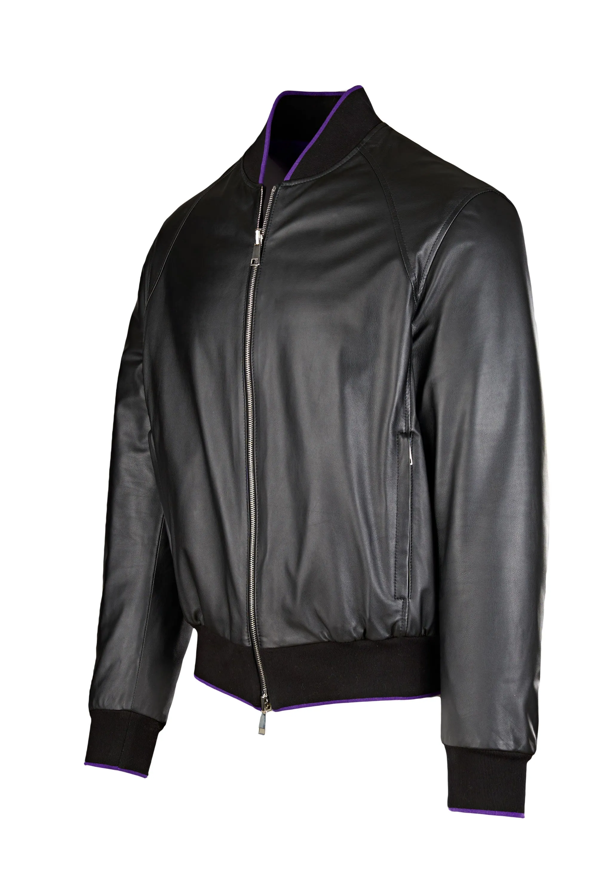 ACF FIORENTINA Official Leather Bomber Jacket 2023/24