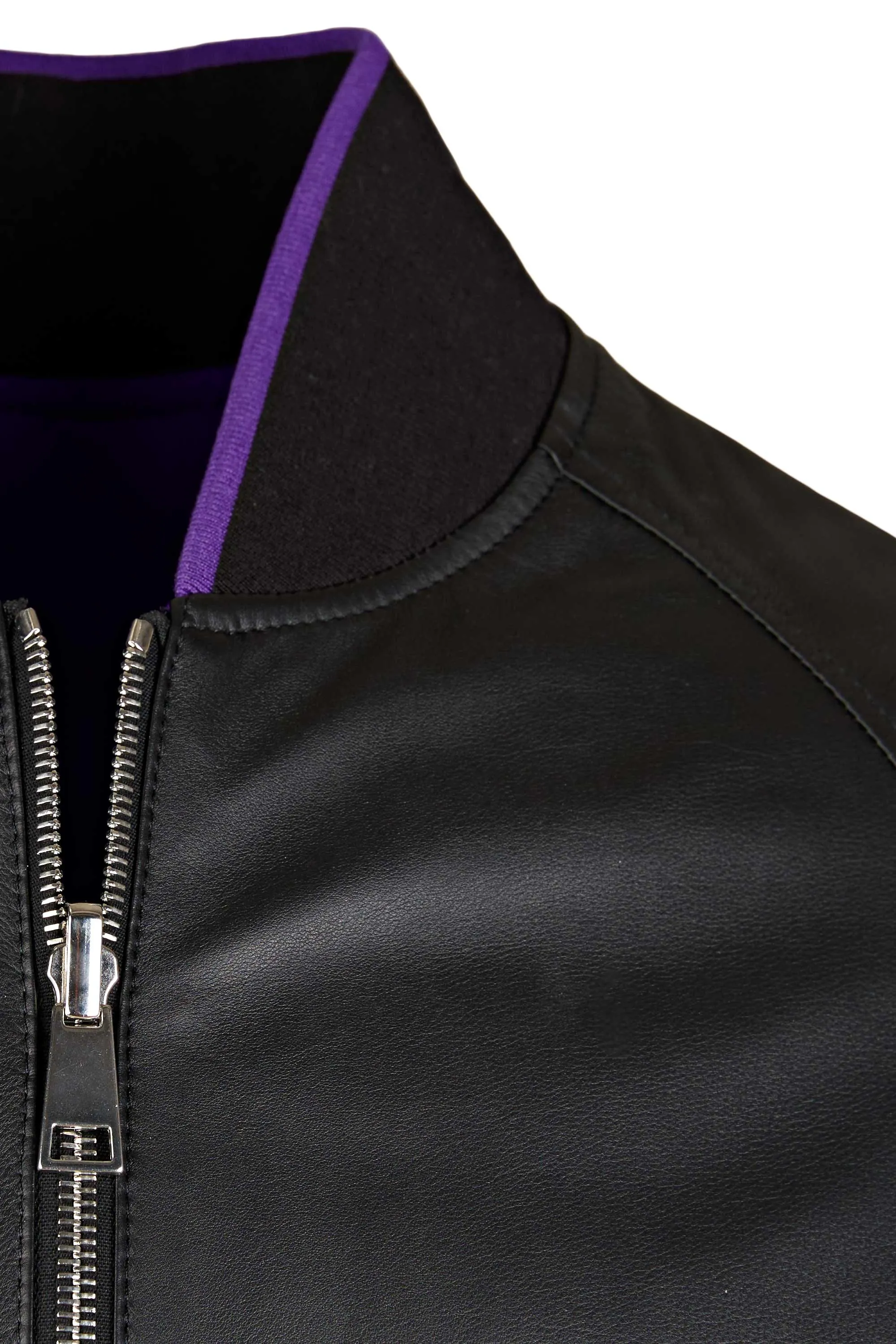 ACF FIORENTINA Official Leather Bomber Jacket 2023/24