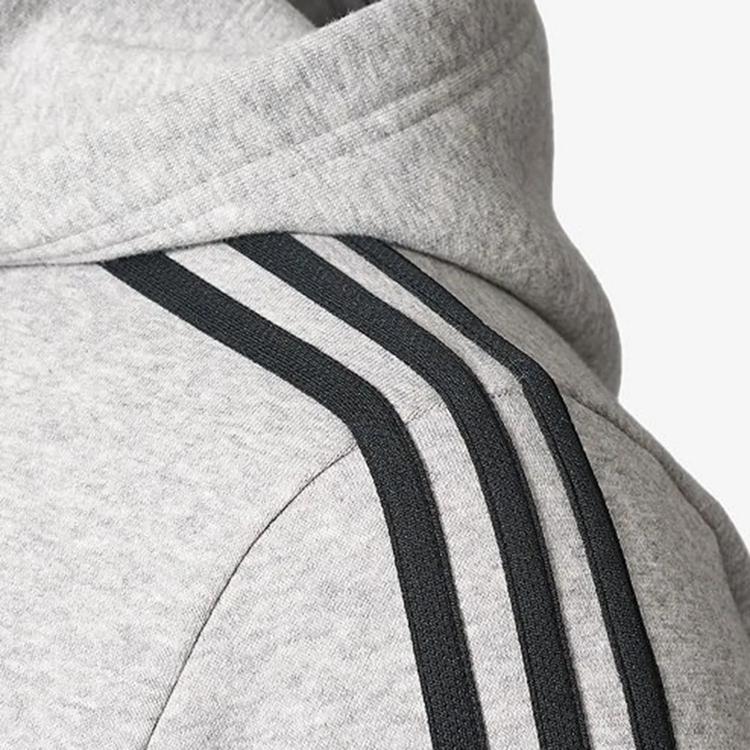 Adidas 3- Stripes Men's Big And Tall Essential Hoodie Medium Grey Heather/Black