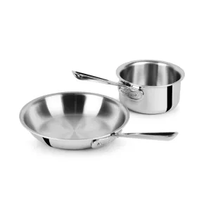 All-Clad d3 Stainless 2 Piece Open Saucepan & Fry Pan Set