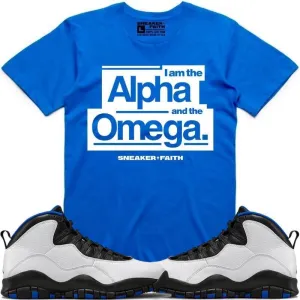 ALPHA OMEGA Sneaker Tees Shirt to Match - Jordan 10 Orlando