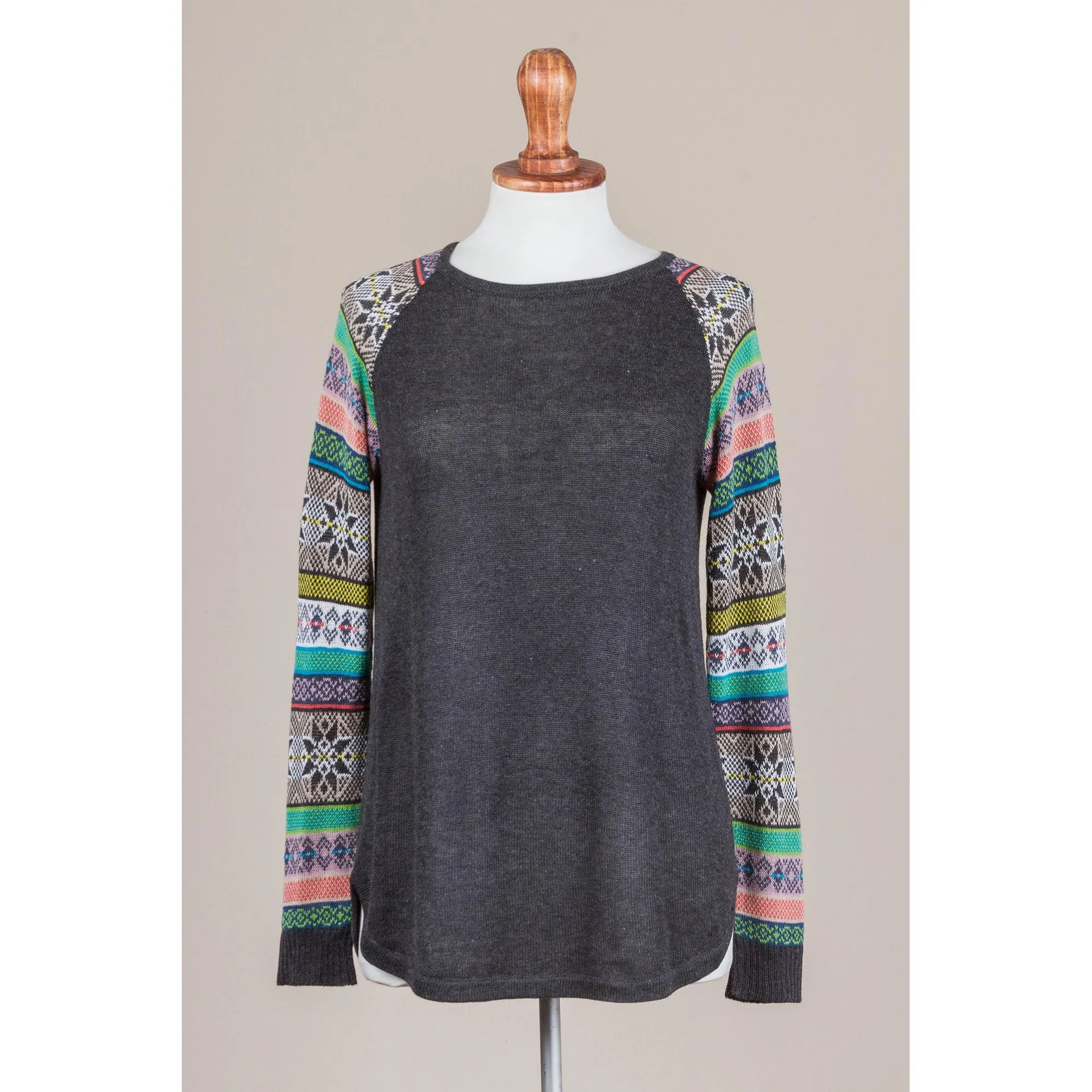 Andean Star in Charcoal Knit Sweater