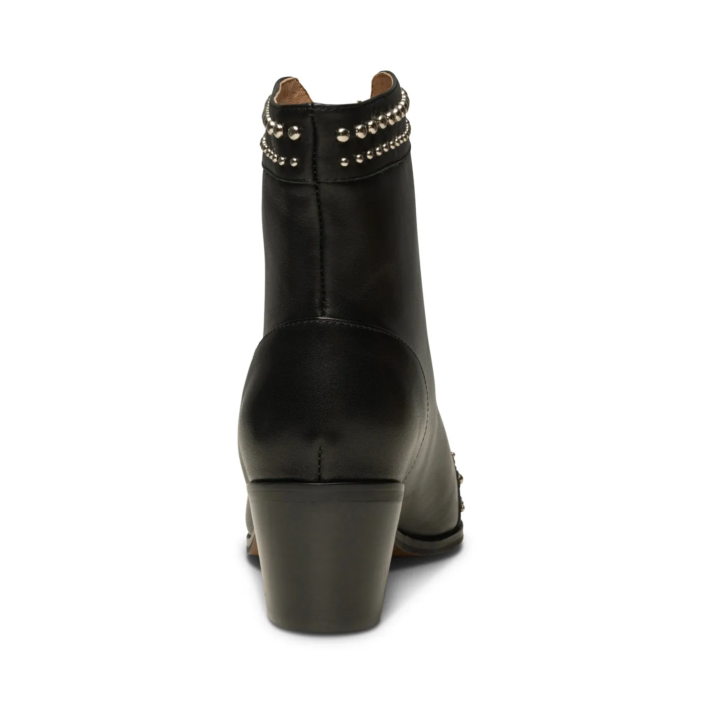 Annika western stud leather - BLACK