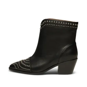 Annika western stud leather - BLACK