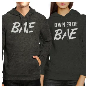 Bae And Owner Of Bae Matching Couple Dark Grey Hoodie