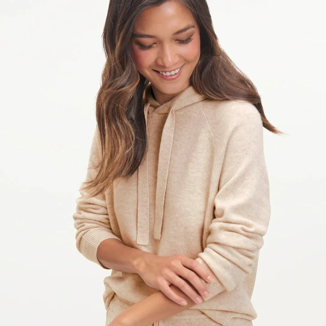 Becca Cashmere Hoodie (Heather Oatmeal)