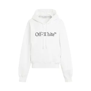 Big Logo Bookish Oversize Hoodie in White