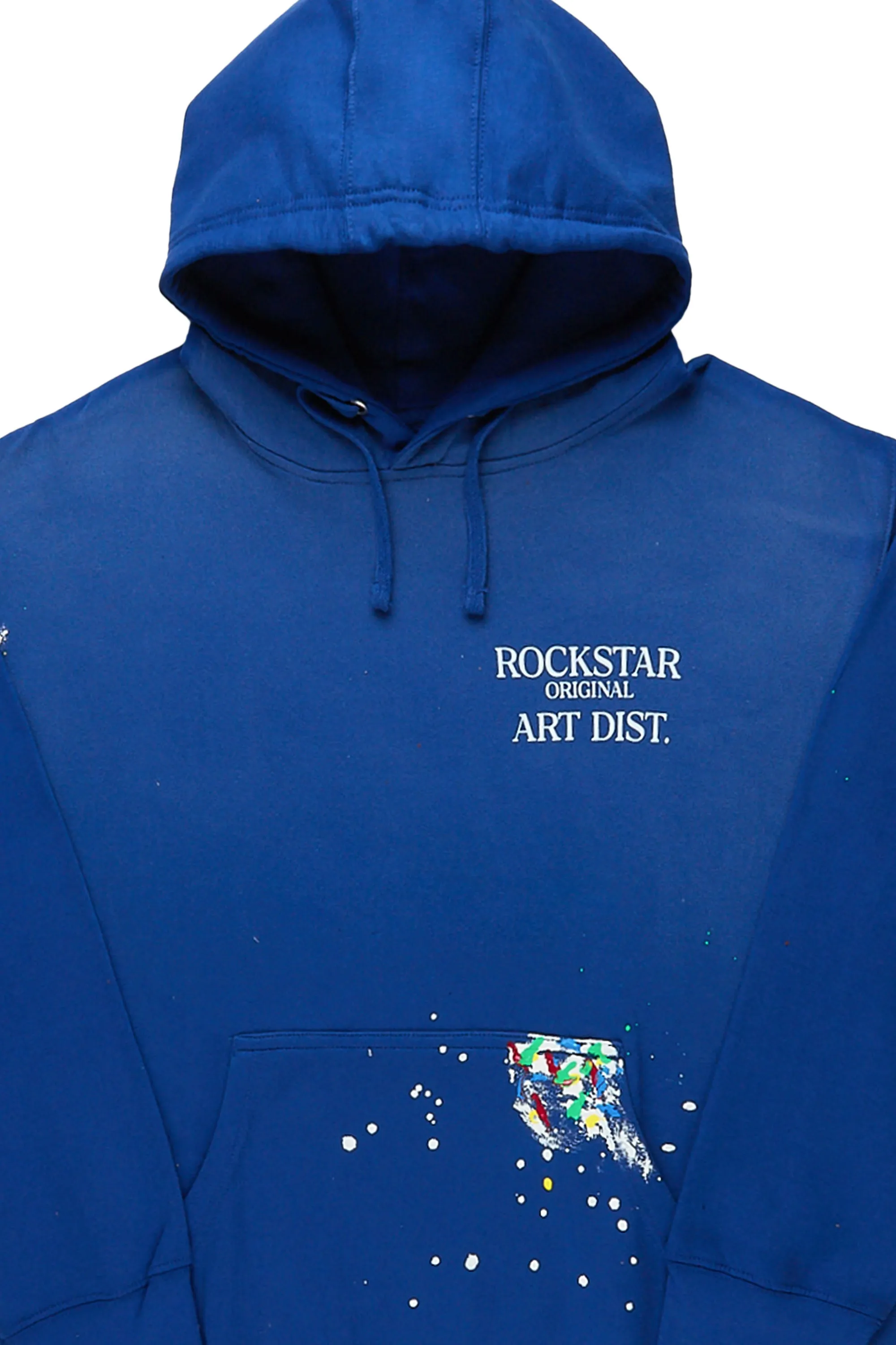 Boys Rockstar Art Dist. Royal Graphic Hoodie