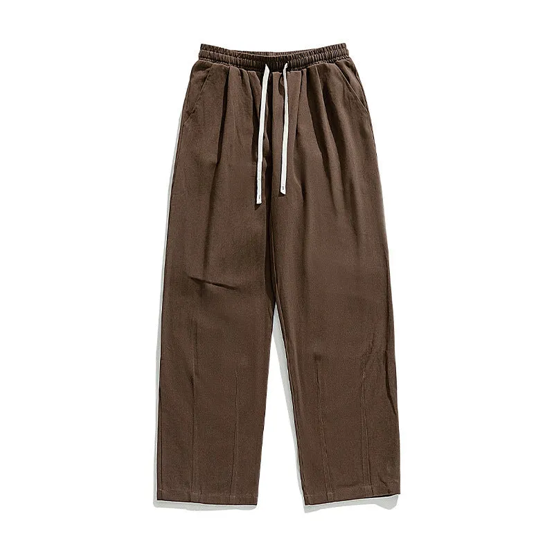 Casual Beige Drawstring Pants for Everyday Comfort