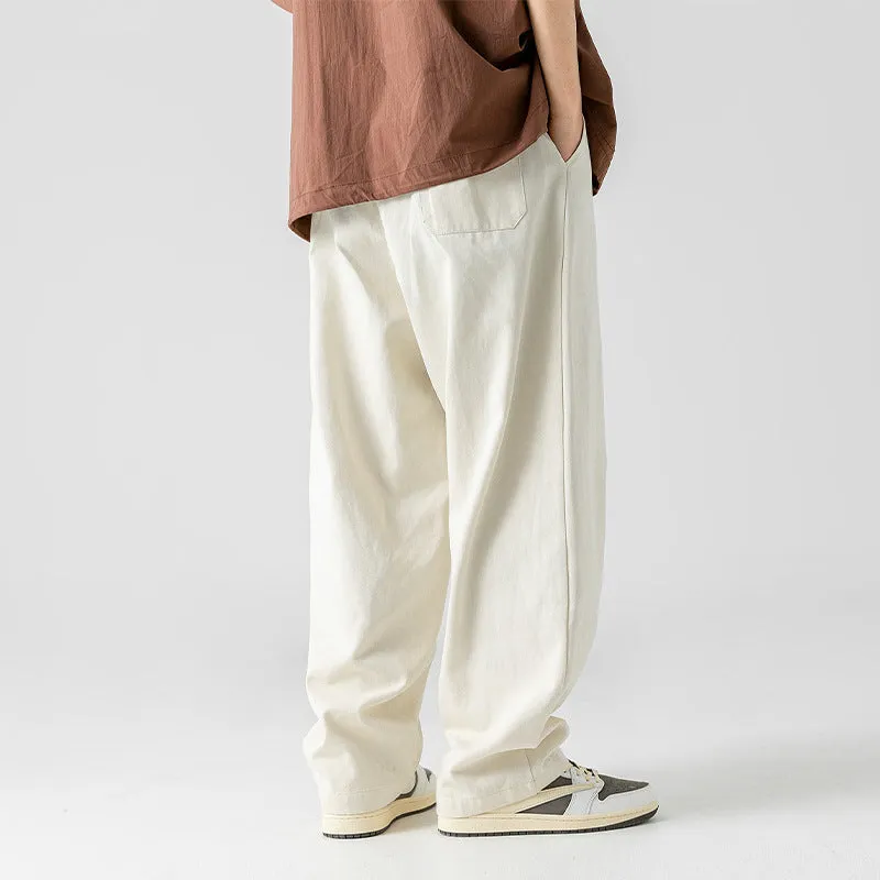 Casual Beige Drawstring Pants for Everyday Comfort