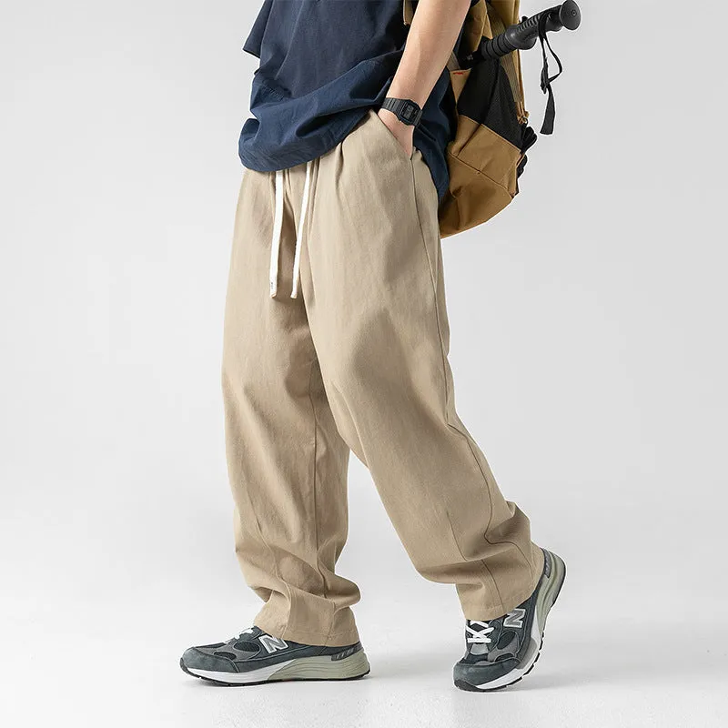 Casual Beige Drawstring Pants for Everyday Comfort