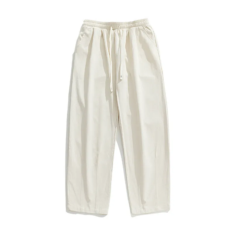 Casual Beige Drawstring Pants for Everyday Comfort