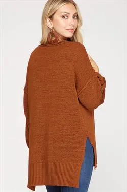 Copper Button Sweater