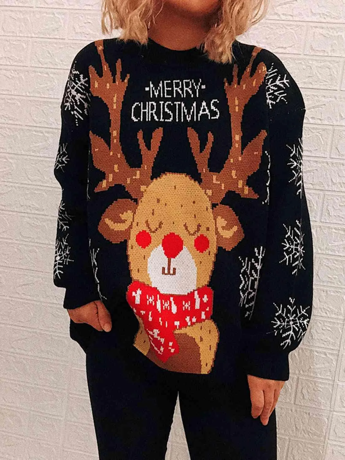 Cozy Elegance Knit Holiday Sweater