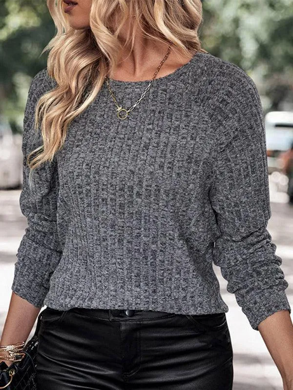 Cozy Elegance Women's Essential Solid Knit Sweater - Timeless Style