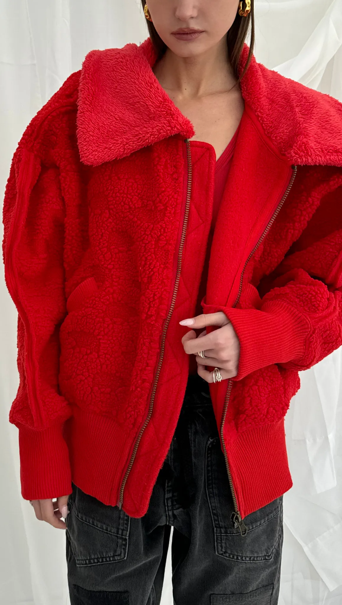 Cozy Up Cardi - High Risk Red