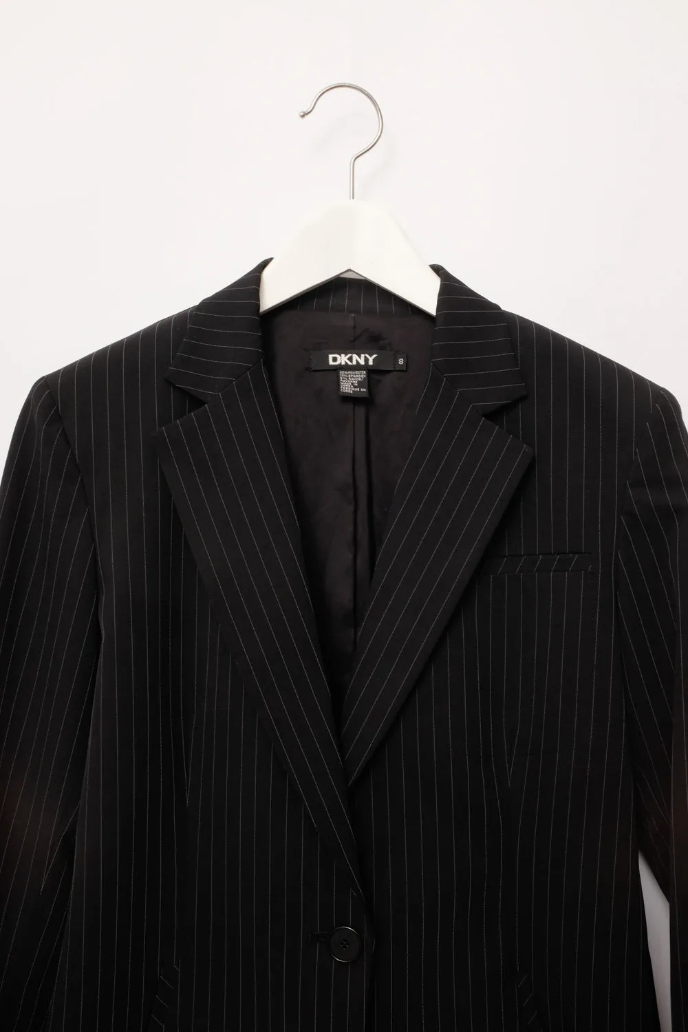 DKNY VINTAGE SLIM PINSTRIPES BLAZER