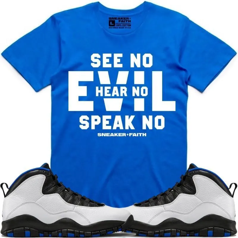 EVIL Sneaker Tees Shirt to Match - Jordan 10 Orlando