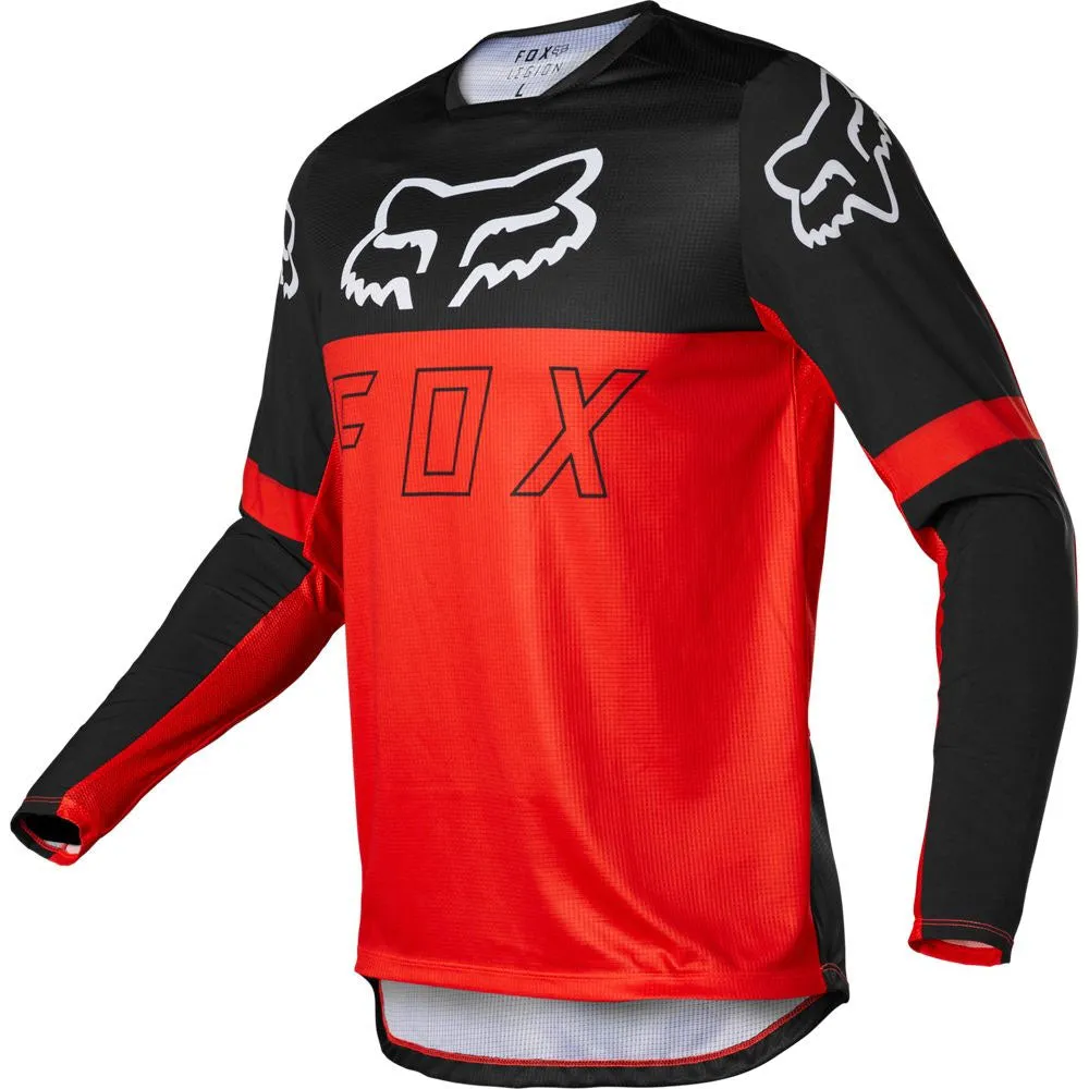 Fox Racing  Mens Flo Red Legion LT Jersey Lightweight Moisture Wicking Offroad