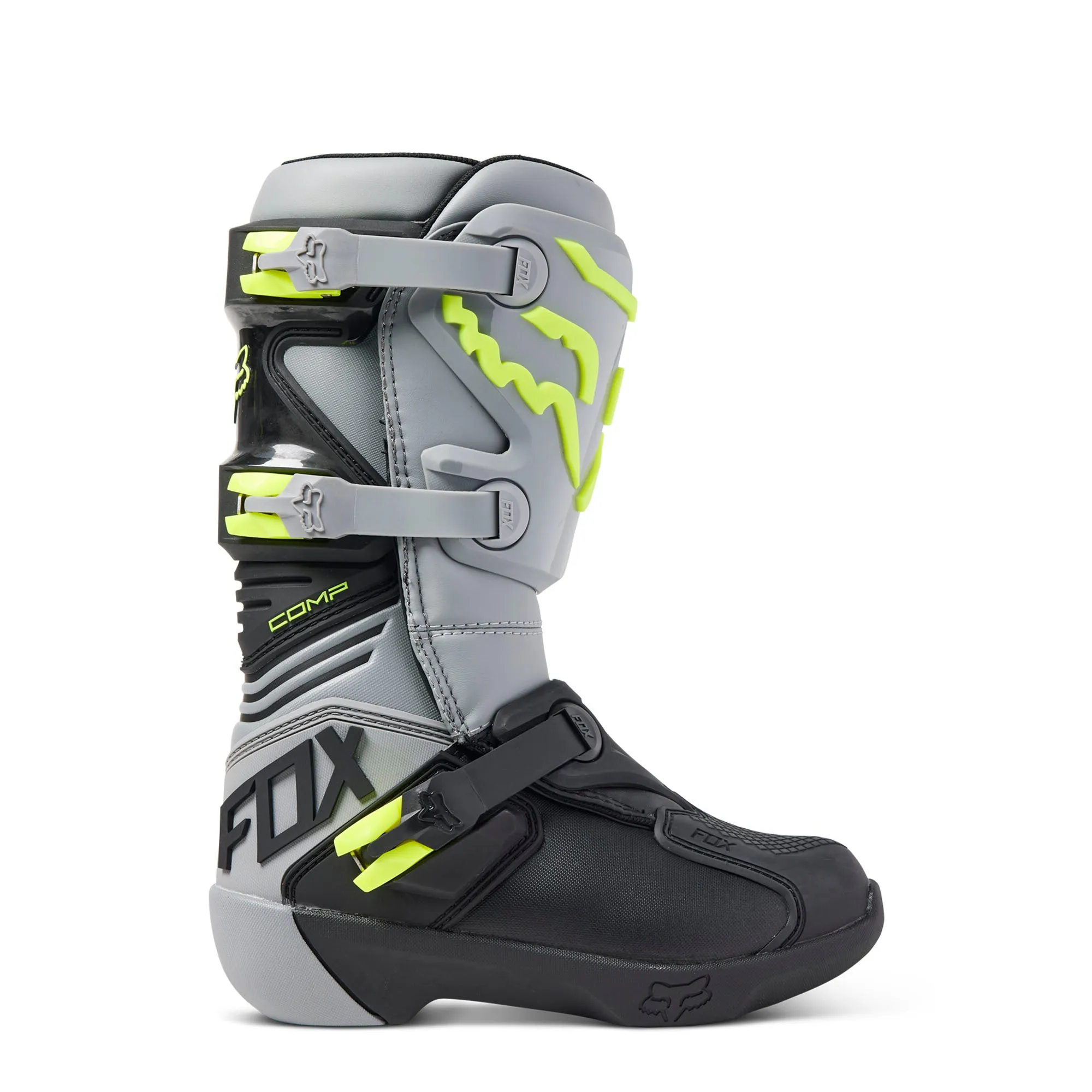 Fox Racing  Youth Comp Buckle Motocross Boots Steel Grey Offroad MotoX Comfort