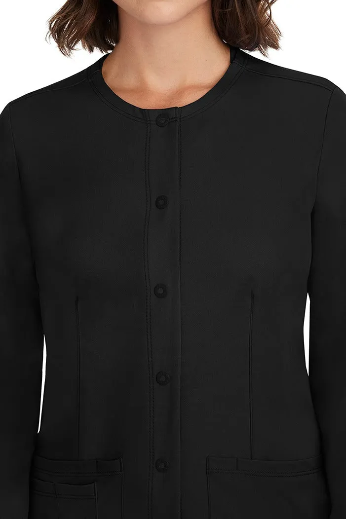 HH-Works Women's Megan Snap Front Scrub Jacket | Black