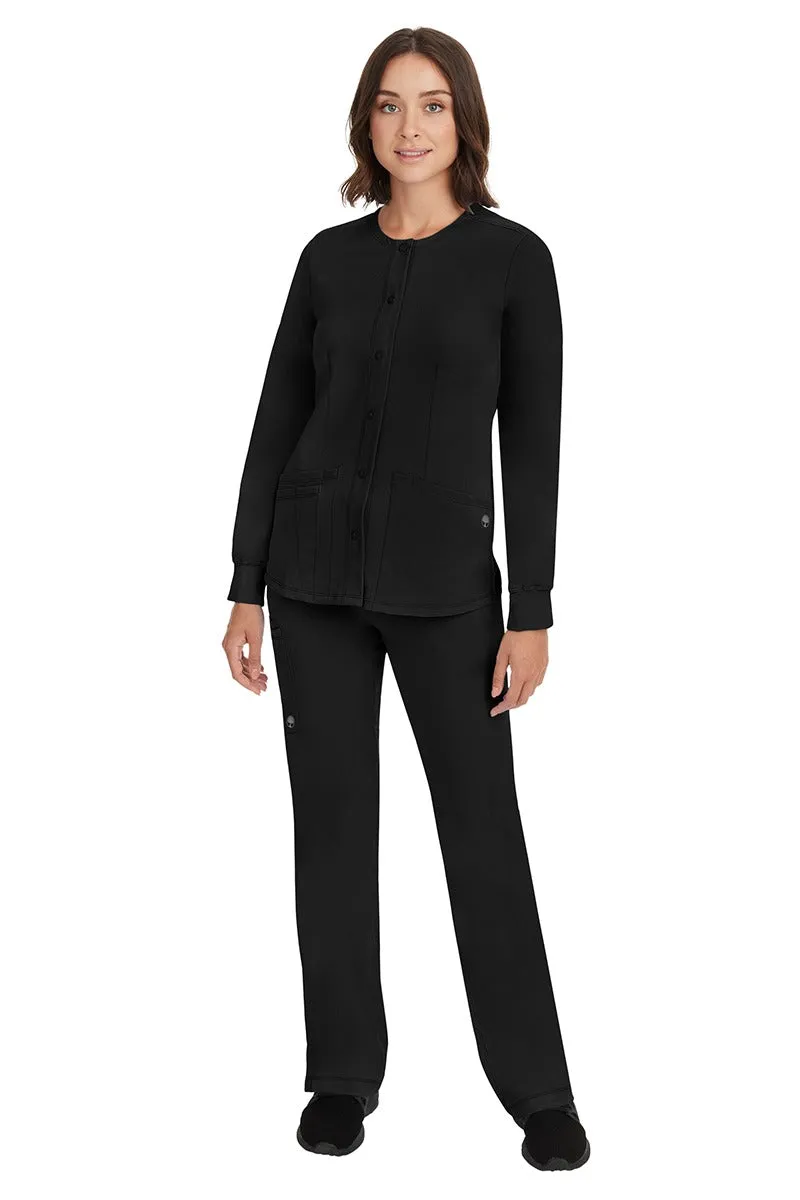 HH-Works Women's Megan Snap Front Scrub Jacket | Black