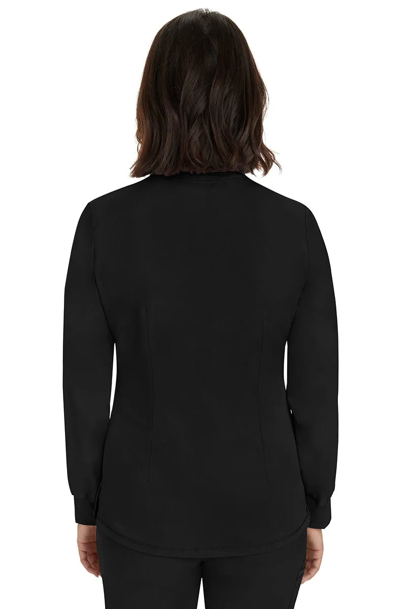 HH-Works Women's Megan Snap Front Scrub Jacket | Black