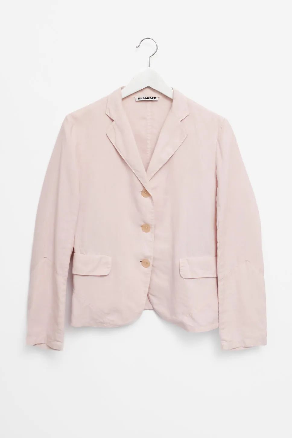 JIL SANDER PURE LINEN PASTEL ROSE BLAZER