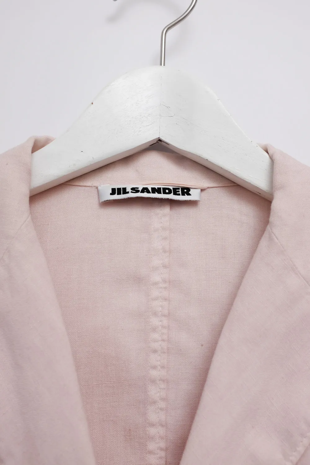 JIL SANDER PURE LINEN PASTEL ROSE BLAZER