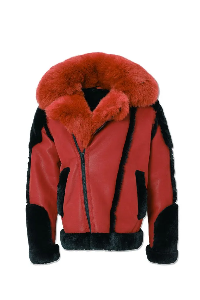 Jordan Craig LEGACY EDITION ANCHORAGE SHEARLING MOTO JACKET Men’s - RED