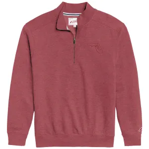 League Men's Vault State of Florida Tri-blend 1/4 Zip Fleece - Vintage Light Maroon