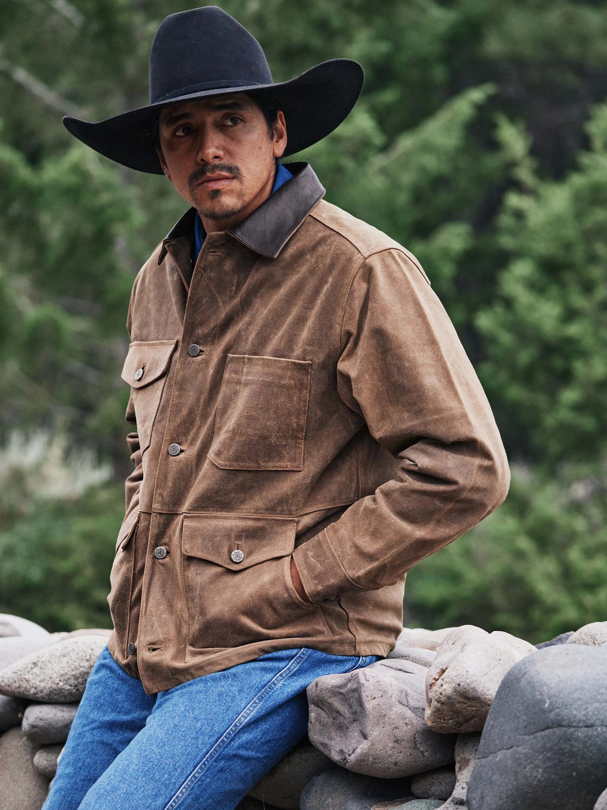 Leather Mesquite Brush Jacket