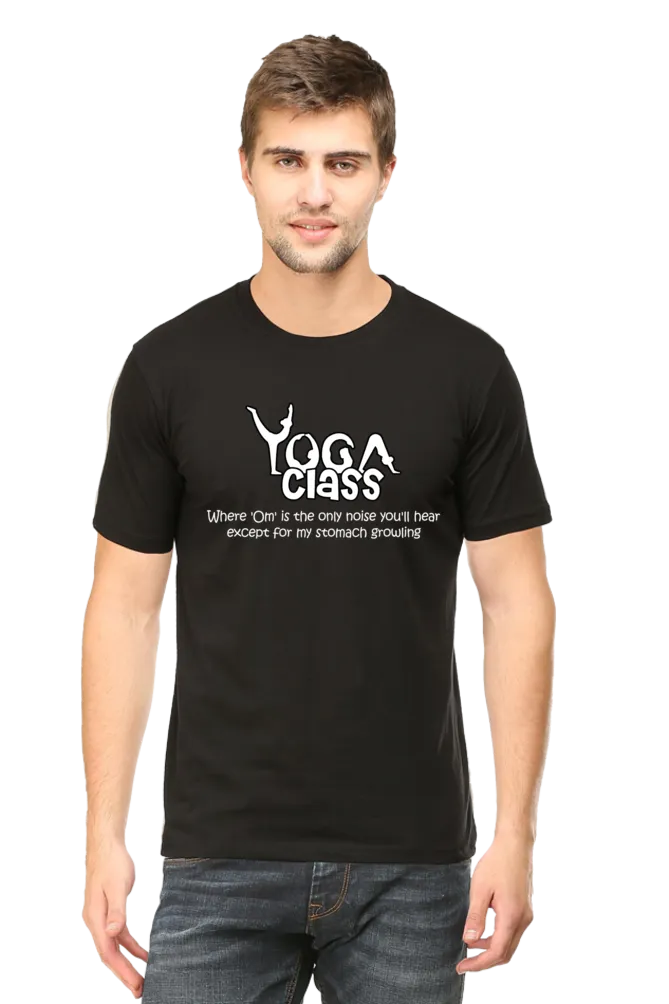 Men Half Sleeves Classic T-Shirt - Yoga Class