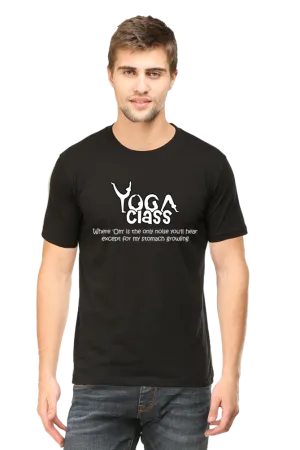 Men Half Sleeves Classic T-Shirt - Yoga Class