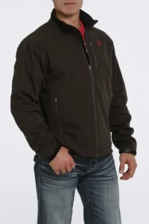 MEN'S LINED BONDED JACKET - BROWN