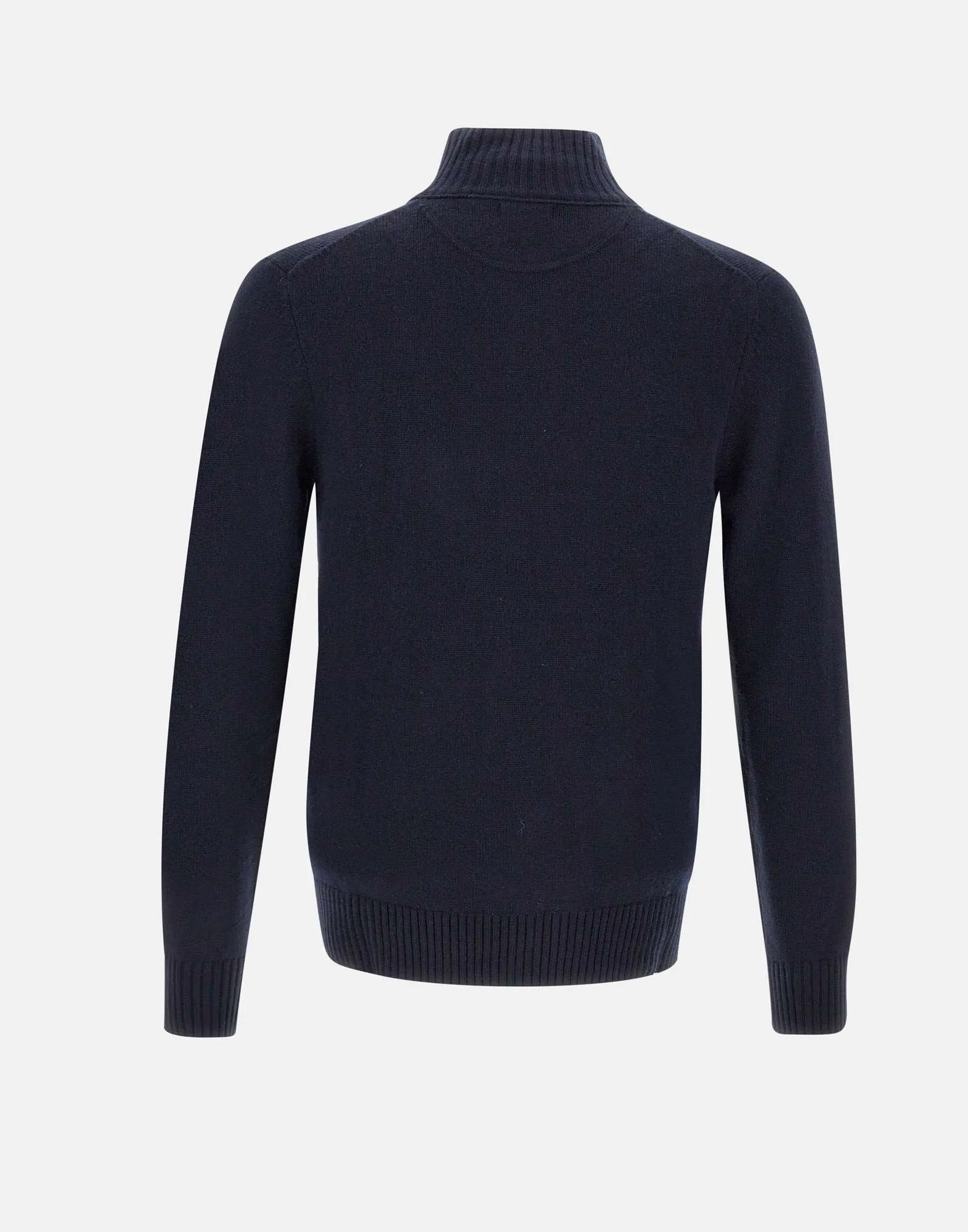 Men's Navy Blue Wool Cardigan