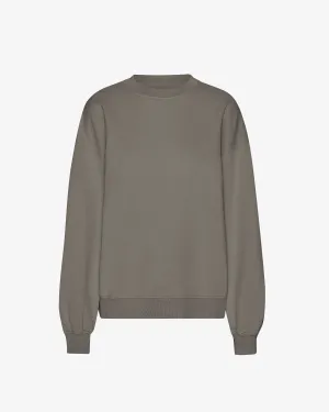 Organic Oversized Crew - Misty Brown