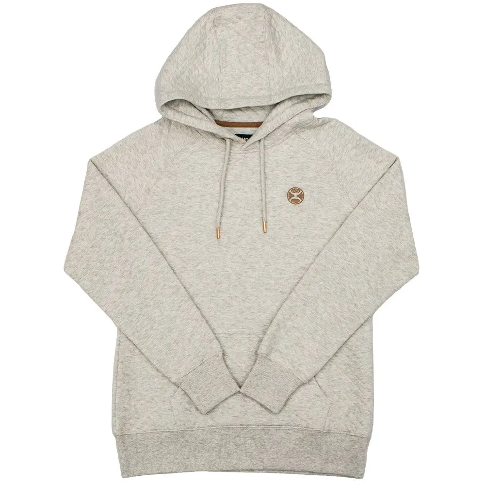 "Mogul" White w/ Quilted Pattern Hoody