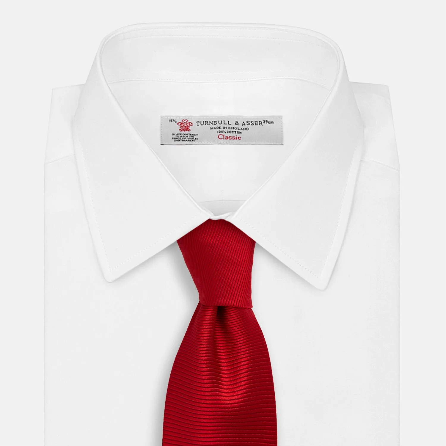 Red Horizontal Twill Silk Tie