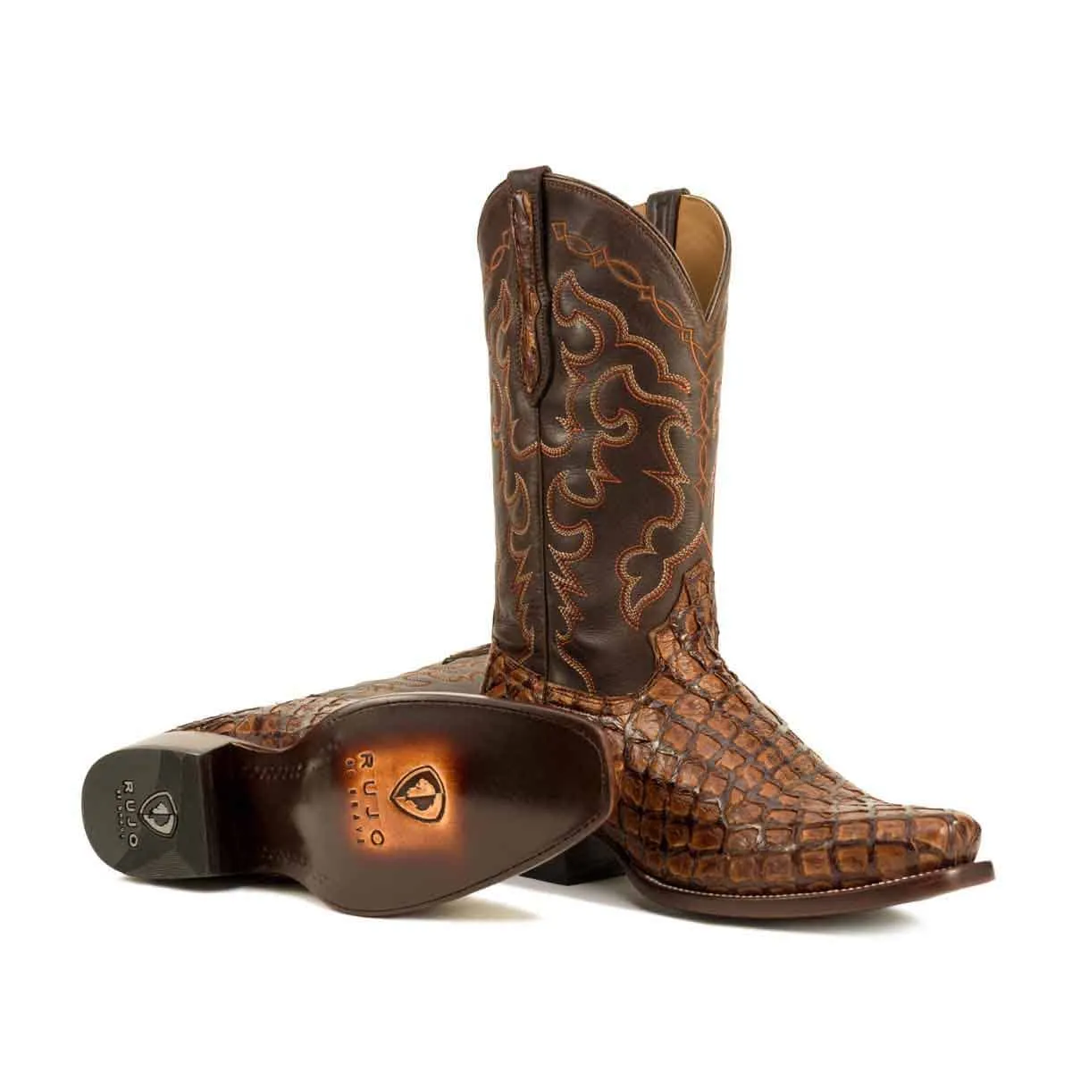 Rujo Boots Men's The Darin Auburn Pirarucu Fish Boots