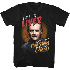 Silence Of The Lambs Fava Beans And Chianti Men's T-Shirt