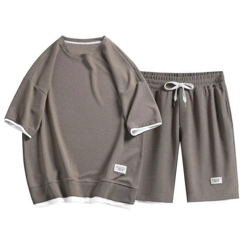 Soft Boy Sweatshirt & Sweatshorts Two Piece Set