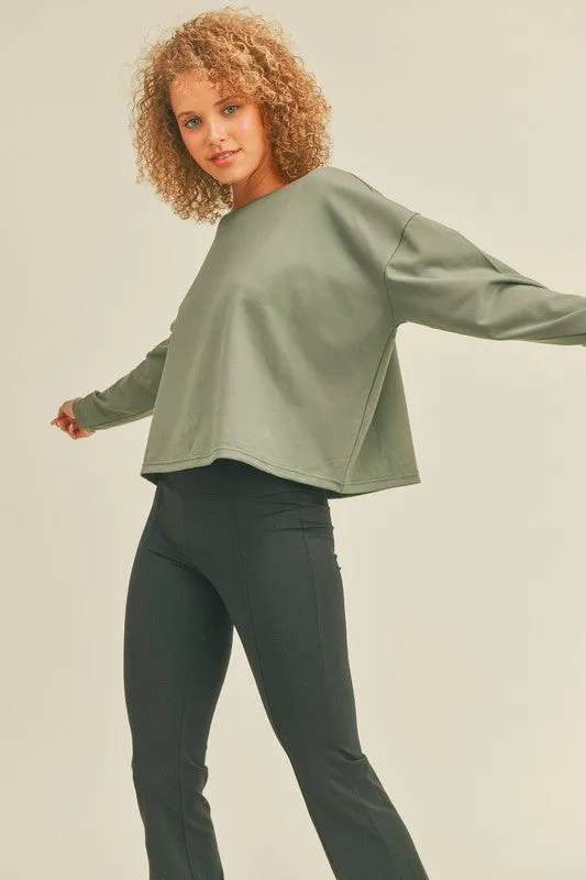 Soft Essential Long Sleeve Cropped Top