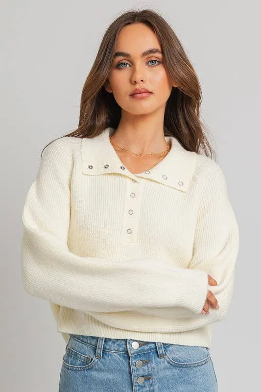 Solid Cozy Ribbed Crop Sweater