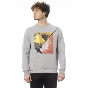 Trussardi Gray Cotton Men Sweater