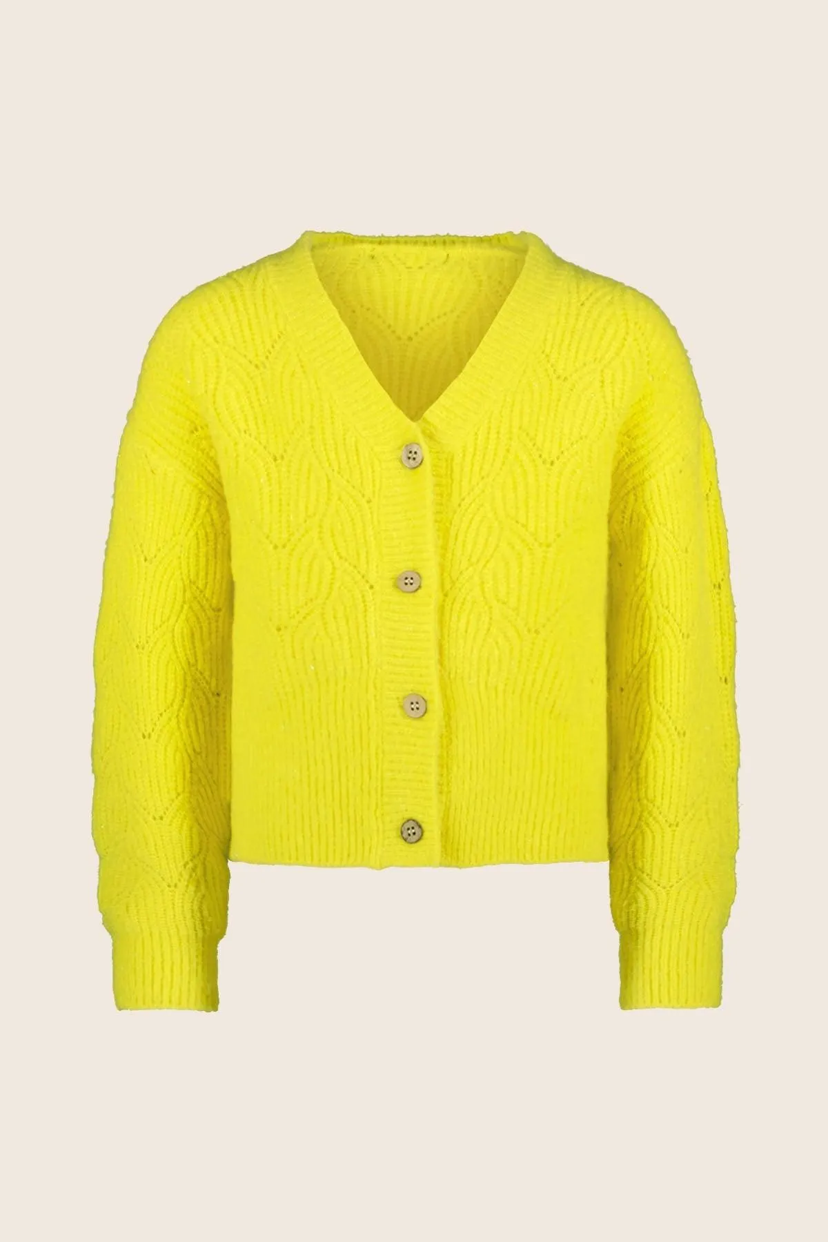 Tween Sweaters | Deau Flo Knitted Cardigan in Lemon| Like Flo