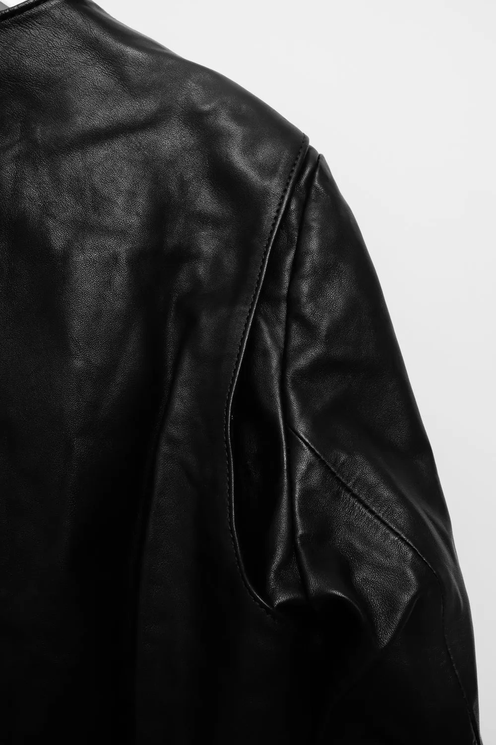 VINTAGE CLEAN BLACK LEATHER JACKET