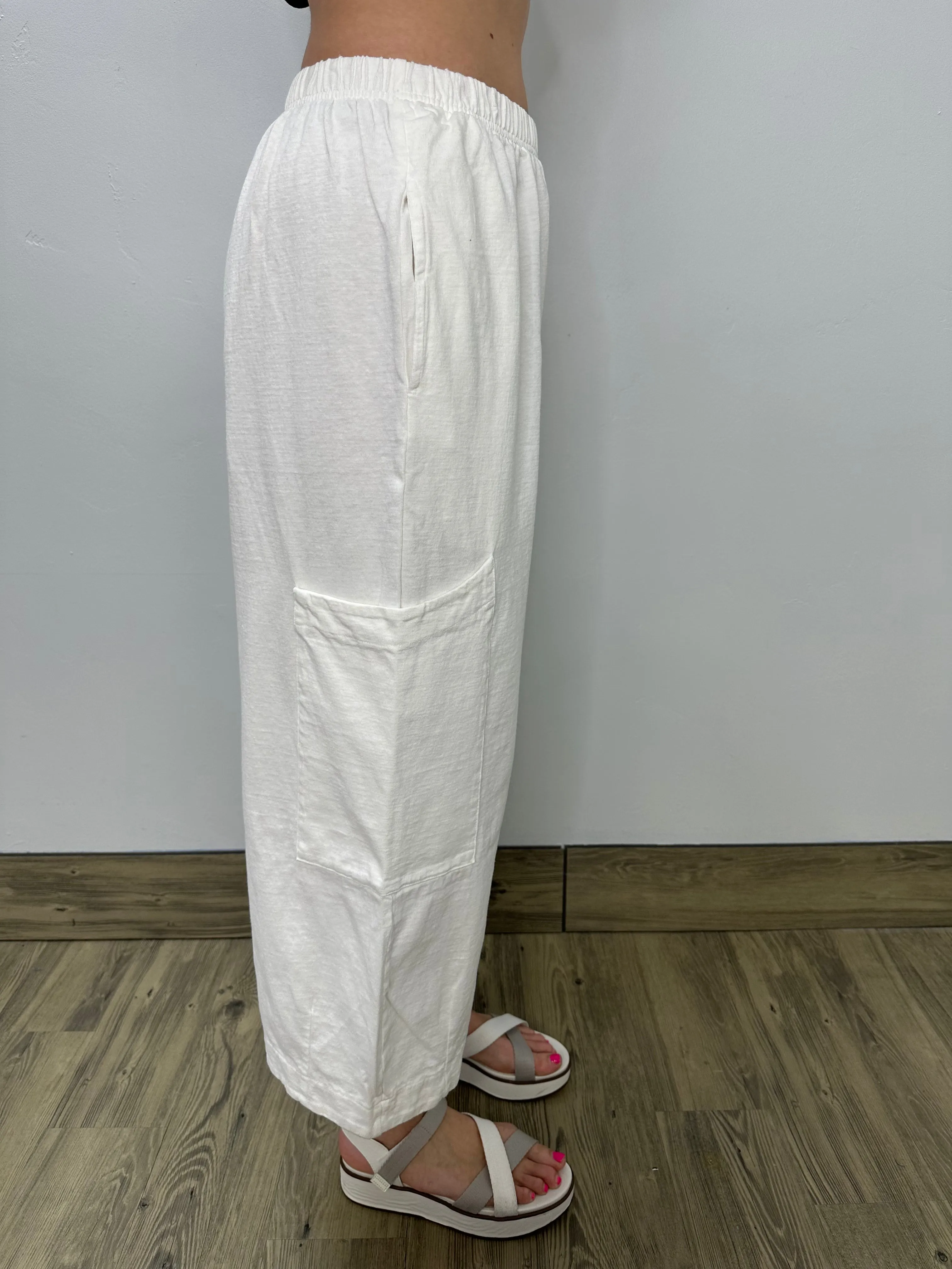 White Cotton Pasha Pant